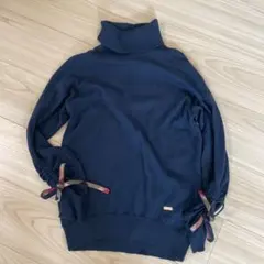 BLUE LABEL ネイビー タートルネック セーター