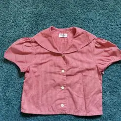 子供用　チェック半袖シャツ　サイズ120