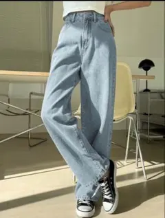 SHEIN Dazy ハイウエストワイドレッグジーンズSのサムネイル