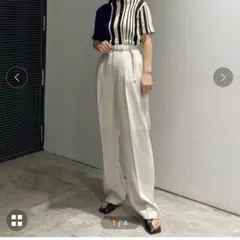 タグ付き新品/ united Tokyo タックストレートパンツ　ブラック3