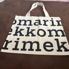 【新品】マリメッコmarimekko トートバッグ　ロゴ黒　ブラック