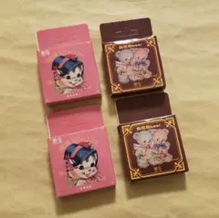 ②海外 ステッカー フレークシール 4点 セット♡海外紙モノ 紙もの おすそ分け