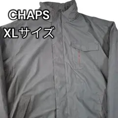 レア CHAPS 90's ナイロンジャケット フリース 無地 XL ネイビー