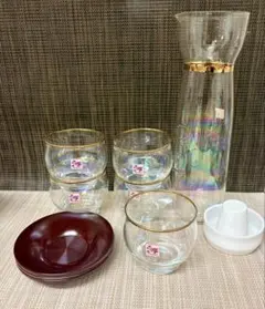 昭和レトロ カメイガラス 冷茶セット