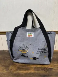 トイストーリー　リトルグリーンメン エイリアン　トートバッグ　バルーンバッグ