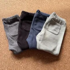 UNIQLO 裏起毛キッズ スウェット ボトムス 90cm 4色セット冬ボトムス