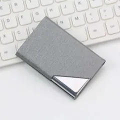 명함 지갑, 남성용 및 여성용 카드 케이스, 하드 타입, 그레이