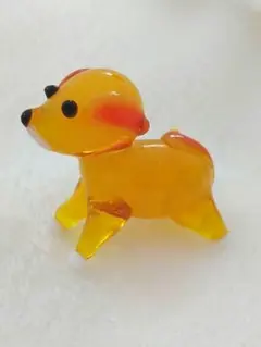 ガラス細工　ヴィンテージ　犬　一点物　日本　japan アンティーク