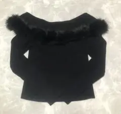 Ⓨ*‎様 INGNI オフショル ファー付き ニットトップス ブラック M