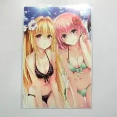 To LOVEる-とらぶる-15周年記念原画展 A3クリアポスター モモ&ヤミ