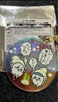 ちいかわ　水族館　オーロラアクリルキーホルダー　ハチワレ　イカ　ナガノ