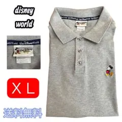 ヴィンテージDisney World ミッキーマウス ポロシャツ XL 灰色