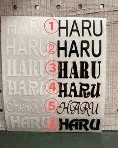 【5枚セット】名前オーダー カッティングステッカー 防水 フォント選択可