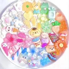 デコパーツ ハンドメイド レジン カボション まとめ売り レインボー 417