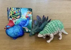 ジャングルアンドコ　カンムリシャコ &恐竜2種