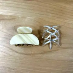 アイボリー＆シルバー ヘアアクセセット