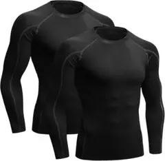 コンプレッションインナーＳ 2枚メンズ 長袖 アンダーシャツ速乾 加圧 スポーツ