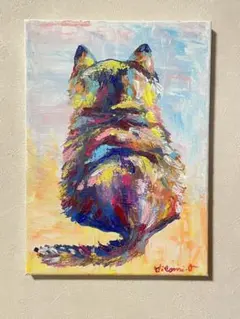 フレンチブルドッグ 犬の油彩画 表現主義 - メルカリ