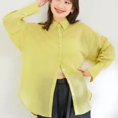 ViS オーバーサイズストライプシアーシャツ VIS カジュアルのサムネイル