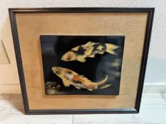 大門玉山 作】彫漆 鯉 額装 漆芸 一級技能士 漆工芸 62cm - メルカリ