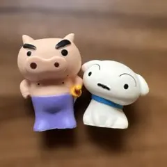 ぶりぶりざえもん　シロ　ソフビ　２個セット