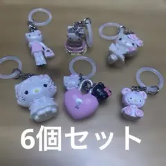 ハローキティ キーホルダー 6個セット　めじるしアクセサリー　チャーム　キティ