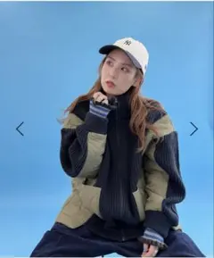 niko and... リブ×キルトジップブルゾン