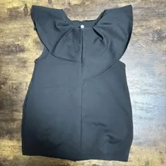 petit mainワンピース 90cm 黒 フリル襟 フォーマル 女の子 春夏