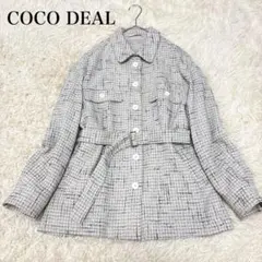 美品 COCO DEAL ココディール ツイードジャケット オーバーサイズ【S】