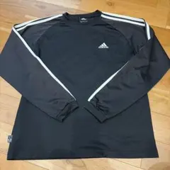 adidas ブラック 長袖カットソー