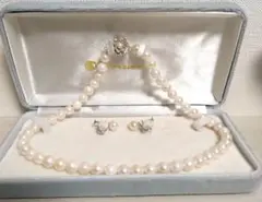 希少　高島屋　パール　ネックレス イヤリング　セット　本真珠　大粒