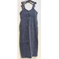 ジャンパースカート ウォッシュ加工 スリット入り