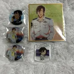 名探偵コナン セガラッキーくじ 缶ミラー クリアミニ色紙 萩原研二 5点セット