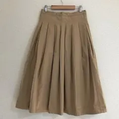 グランママドーター★チノプリーツスカート M ベージュ