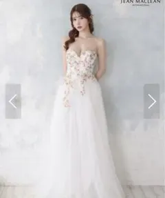 最終値下げJEAN MACLEAN フラワー刺繍 ロングドレス