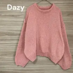 Dazy 【L】ピンク オーバーサイズ　ニット　セーター　ゆるダボ