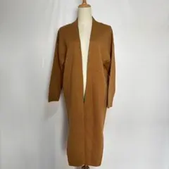 ジーユー　ニットロングガウン（長袖）Mサイズレディース　ブラウン系