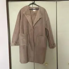 フェイクファー ピンクベージュ ムートンコート　RAY CASSIN