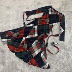 名作　ポロラルフローレン　ワンピース　ロング　チェック柄　ベルト　Aライン