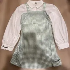 Anapgirl 緑のチェック柄ワンピース