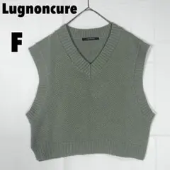♥Lugnoncure♥ ルノンキュール かのこ編みニットベスト Vネック