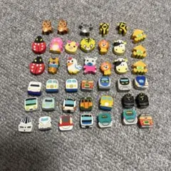 動物・電車デザイン消しゴムセット ケース付き