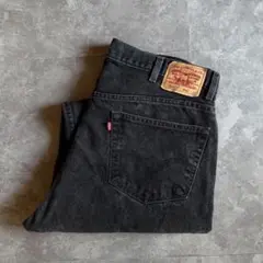 リーバイス 505 ストレート W42 L32 ブラック ブラックデニム 古着