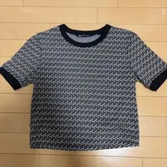 ZARA 幾何学模様 半袖トップス Lのサムネイル