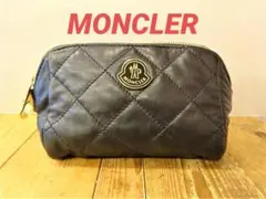 MONCLER モンクレール レザーポーチ ブラック系 ゴールド系金具