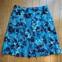 ジェイクルー　大人可愛い　花柄コットンスカート　ブルーグリーンのサムネイル