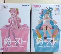 【新品2点】初音ミク　桜ミク　ぬーどるストッパー　フィギュア