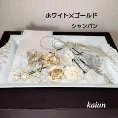 卒業式髪飾り　袴　振袖　白無垢 成人式　ドライフラワー　胡蝶蘭 　金箔　水引