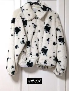 ギャル　wego　 ファーブルゾン　ダルメシアン(牛柄)