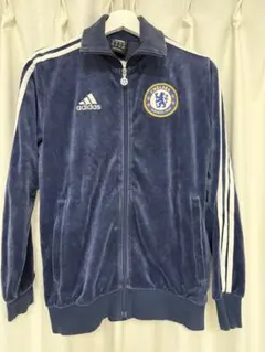 アディダス　チェルシー　Chelsea ベロア　トラックジャケット　XSブルー
